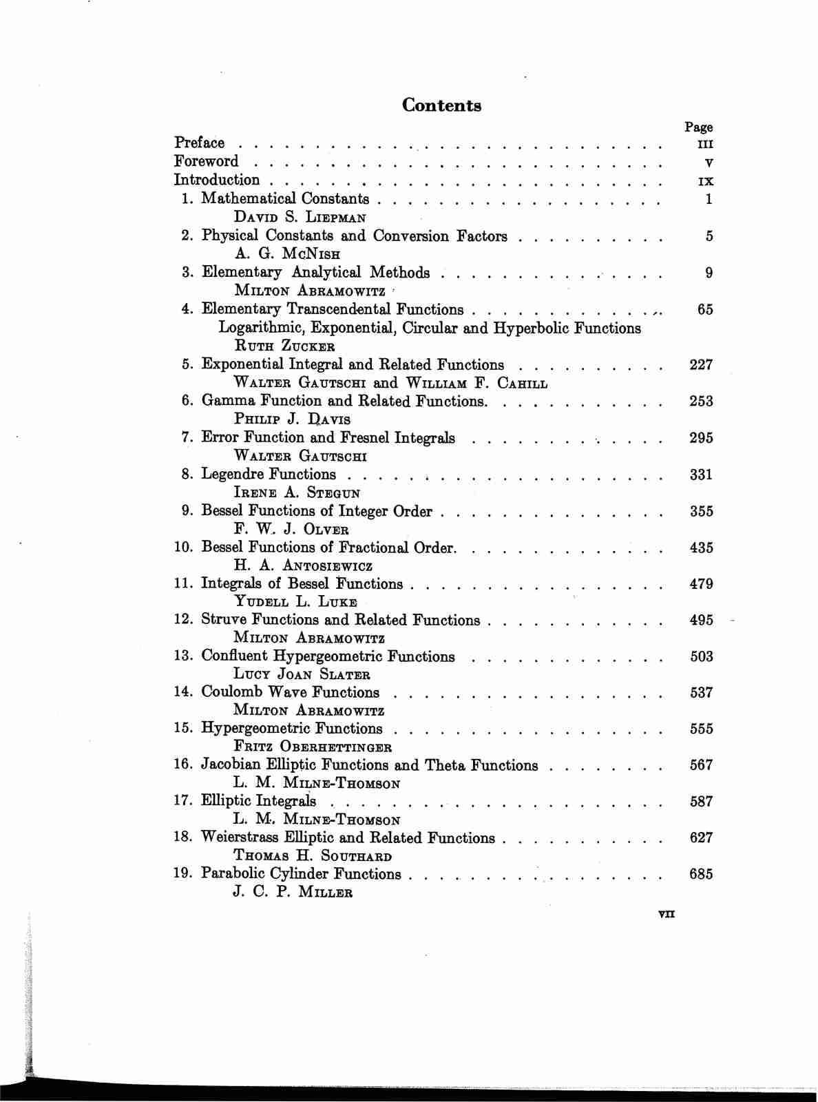 image of page VII