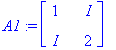 A1 := matrix([[1, I], [I, 2]])
