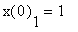 x(0)[1] = 1