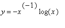 y = -x^(-1)*log(x)