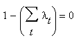 1-sum(lambda[t],t) = 0
