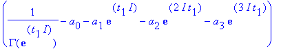 kkt := [1-lambda[1]-lambda[2]-lambda[3], (2*a[0]+a[1]*exp(-I*t[1])+a[2]*exp(-2*I*t[1])+a[3]*exp(-3*I*t[1])-1/GAMMA(exp(-I*t[1]))+a[1]*exp(t[1]*I)+a[2]*exp(2*I*t[1])+a[3]*exp(3*I*t[1])-1/GAMMA(exp(t[1]*...