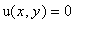 u(x,y) = 0