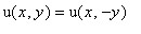 u(x,y) = u(x,-y)