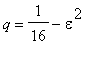 q = 1/16-epsilon^2