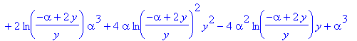 gaa := ((-alpha+2*y)/y)^alpha/y^2*sin(y)*(ln((-alpha+2*y)/y)^2*alpha^3-4*ln((-alpha+2*y)/y)^2*alpha^2*y+2*ln((-alpha+2*y)/y)*alpha^3+4*alpha*ln((-alpha+2*y)/y)^2*y^2-4*alpha^2*ln((-alpha+2*y)/y)*y+alph...