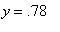 y = .78