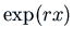 $\exp(r x)$
