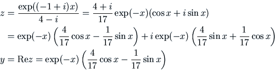 \begin{displaymath} \vcenter{\openup.7ex\mathsurround=0pt
\ialign{\strut\hfil$...
...\frac{4}{17} \cos x - \frac{1}{17} \sin x
\right)\cr\crcr}}  \end{displaymath}