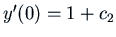 $y'(0) = 1 + c_2$