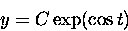 \begin{displaymath}
y = C \exp(\cos t)\end{displaymath}