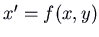 $x' = f(x,y)$