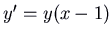 $y' = y (x-1)$