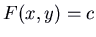 $F(x,y) = c$